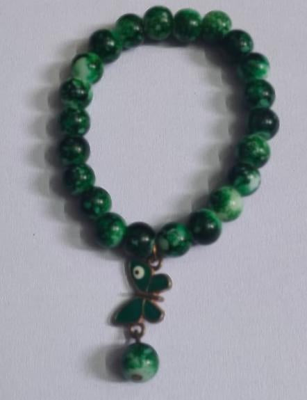 Green Marble Bead Bracelet