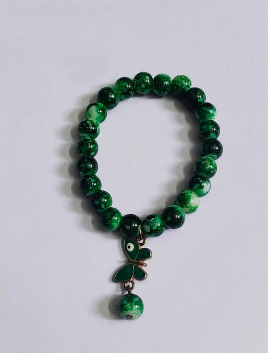 Green Marble Bead Bracelet