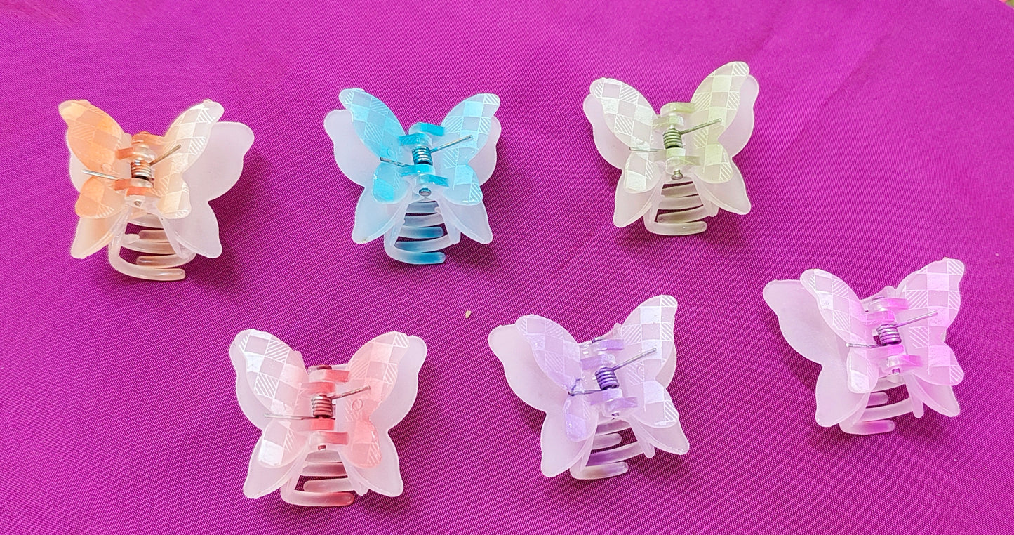 Butterfly Mini Hair Claw Clips – Set of 6